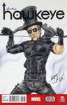 Hawkeye X Alice Cooper mashup sketch cover by mechangel2002