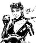 Catwoman bust jam sketch by mechangel2002