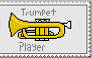 Trumpet player stamp