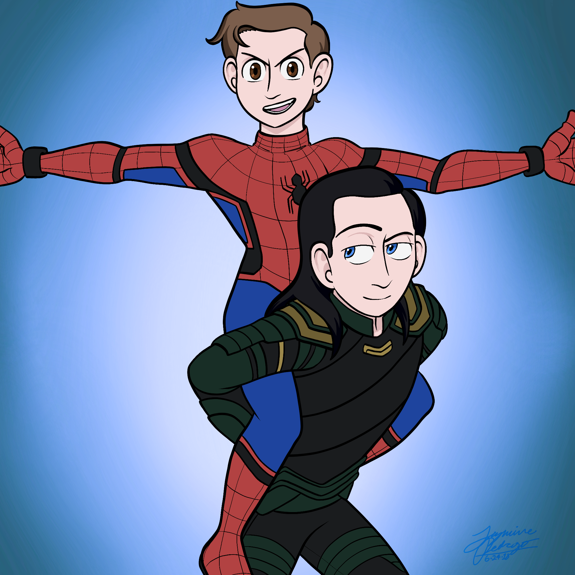 Peter and Loki by WaterElement33 on DeviantArt