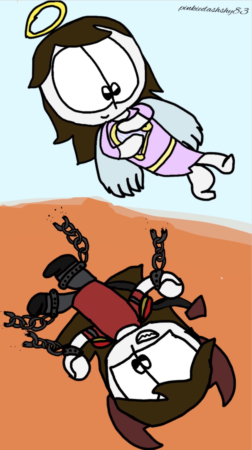Angel vs Devil (jaiden animations fanart) by Pinkiedashshy83 on DeviantArt