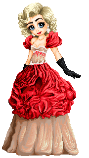 Em in a ballgown