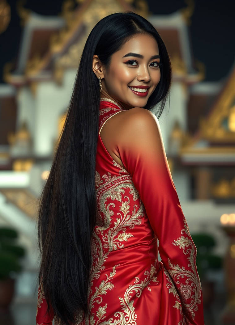 (head to toe), total body view of A stunning slim