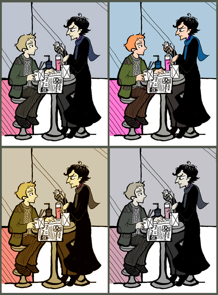 Sherlock and John Eating