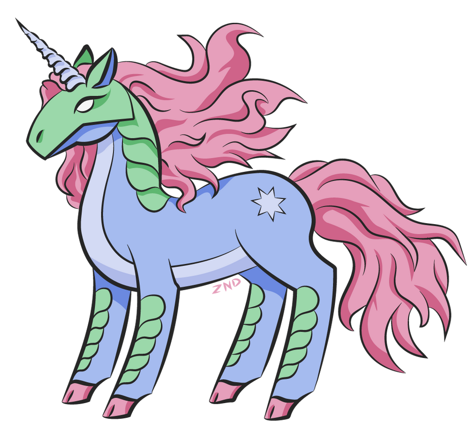 unicorn from tutorial by ZbieramNaDom on DeviantArt