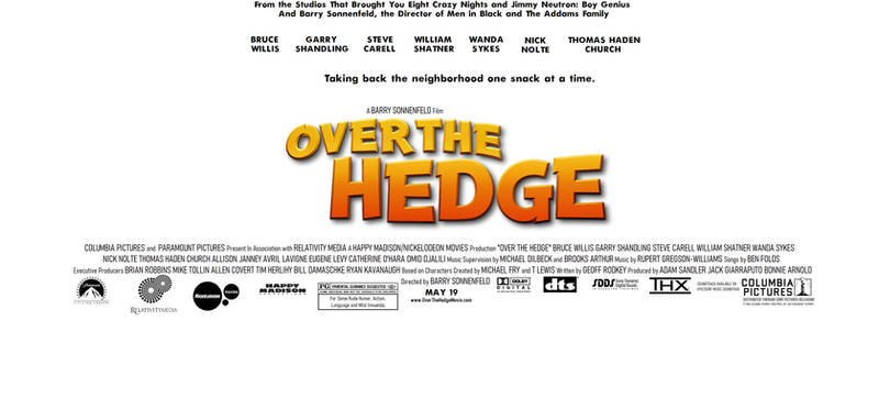 Over the Hedge (My Version) Billing Block Art