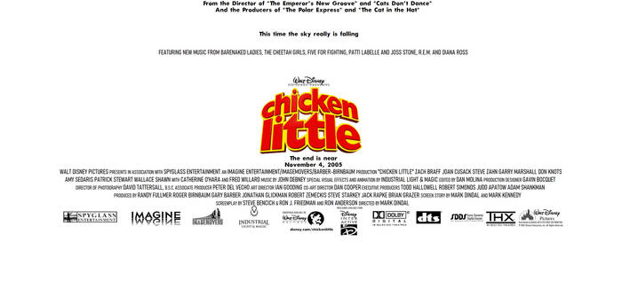 Chicken Little (My Version) Billing Block Artwork