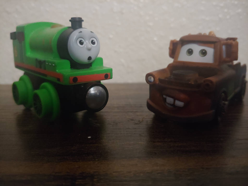 Mario Percy Percy The Small Engine and Mater by Spyro1Mario2005 on DeviantArt