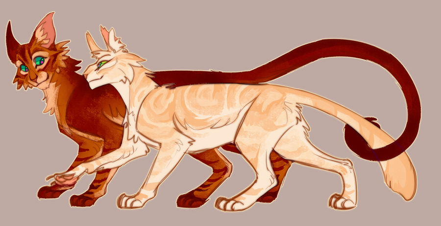 Spring Fire Star Firestar and Sandstorm by Indi-Ak on DeviantArt