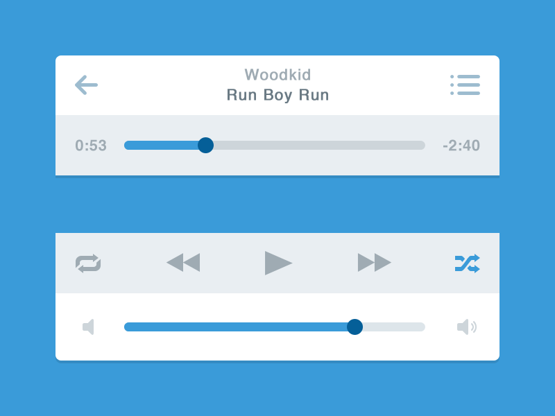 Flat Music Player (iOS)