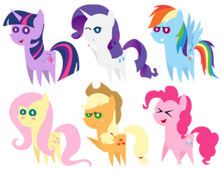 Pointy Pony Collection: Mane Six