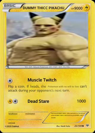 thicc pikachu pokemon card Thicc Pokemon Fan-Art Cards -