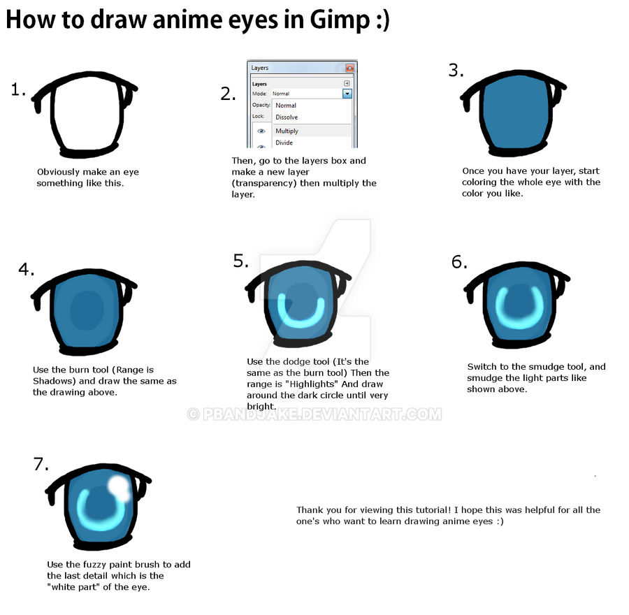 Anime eye tutorial for Gimp