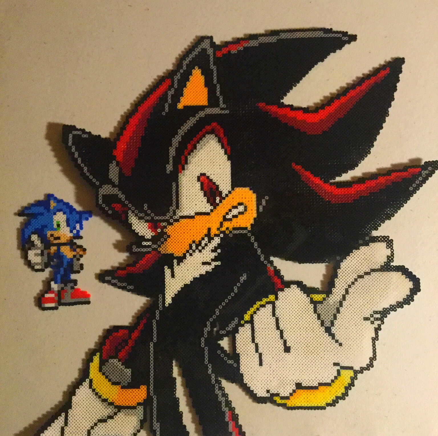 Shadow Sonic Perler by DevilDoge on DeviantArt