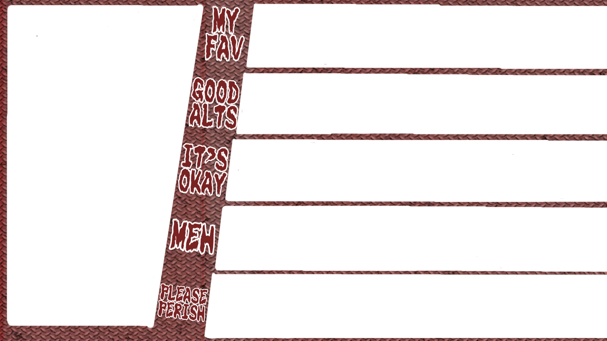 Another MU Tier List Template by IncinaNeverDies on DeviantArt