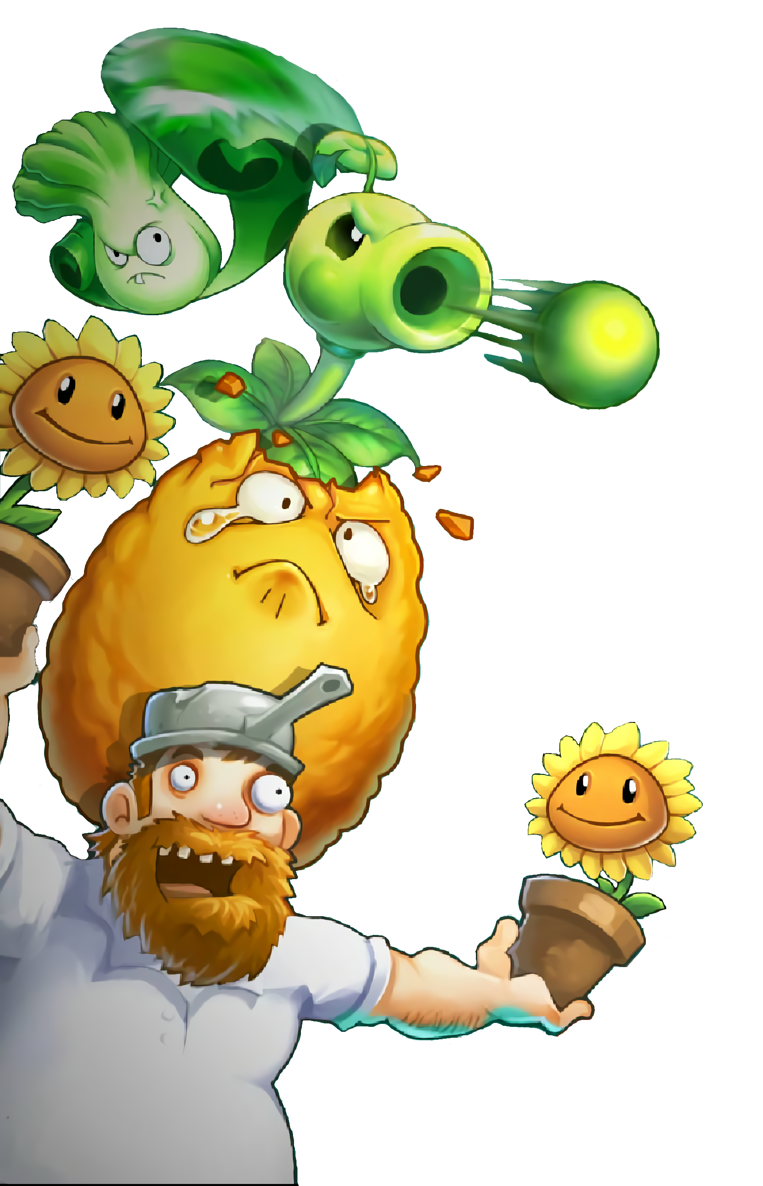 Crazy Dave (Plants vs Zombies) Render by IncinaNeverDies on DeviantArt