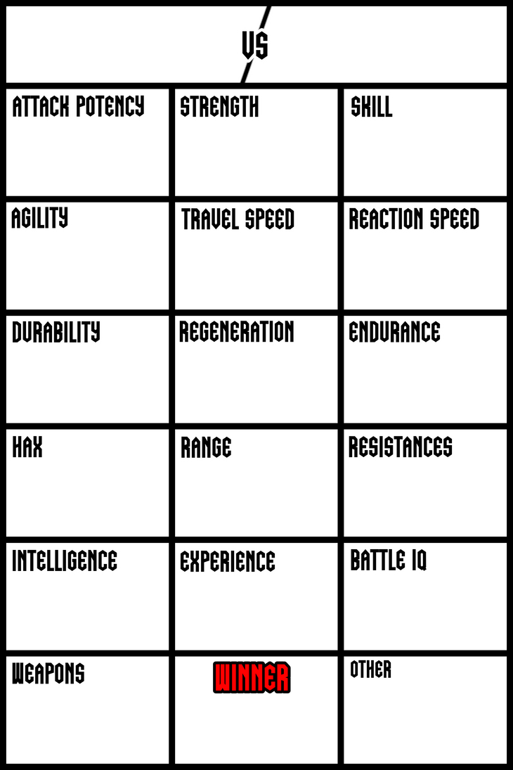 VS Debate Chart Template by IncinaNeverDies on DeviantArt
