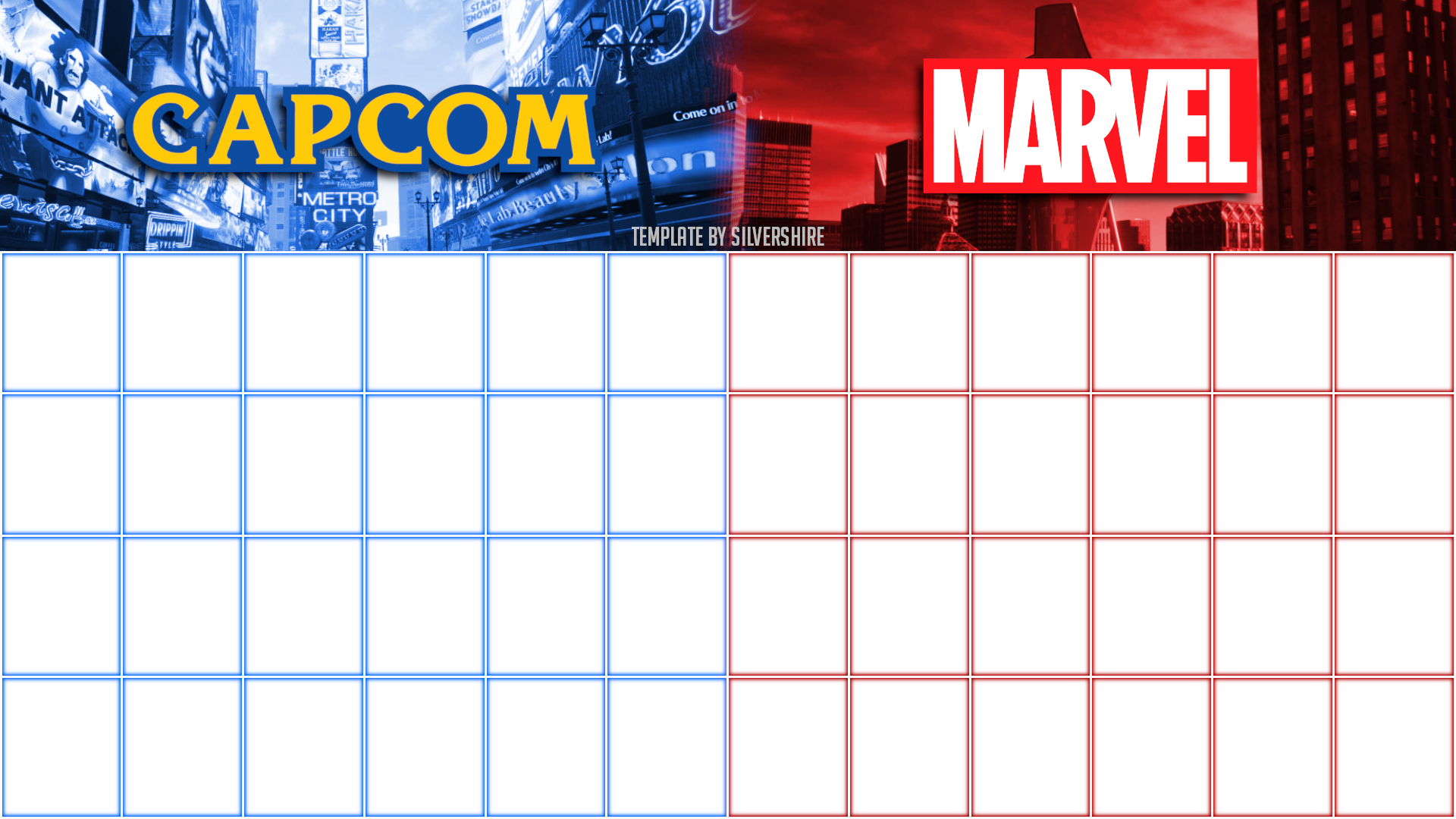 Capcom VS Marvel Roster Template by IncinaNeverDies on DeviantArt