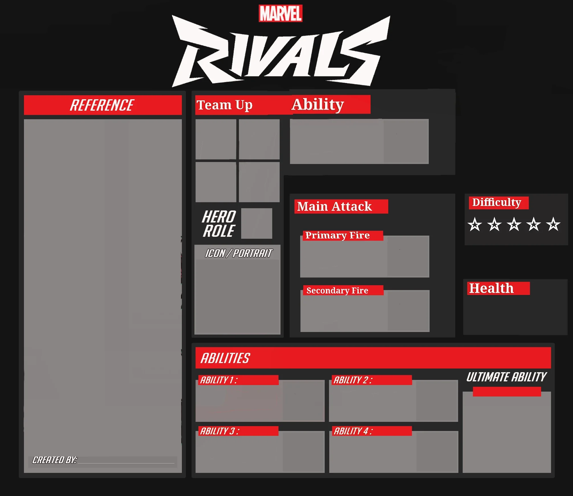 Marvel Rivals Template by IncinaNeverDies on DeviantArt