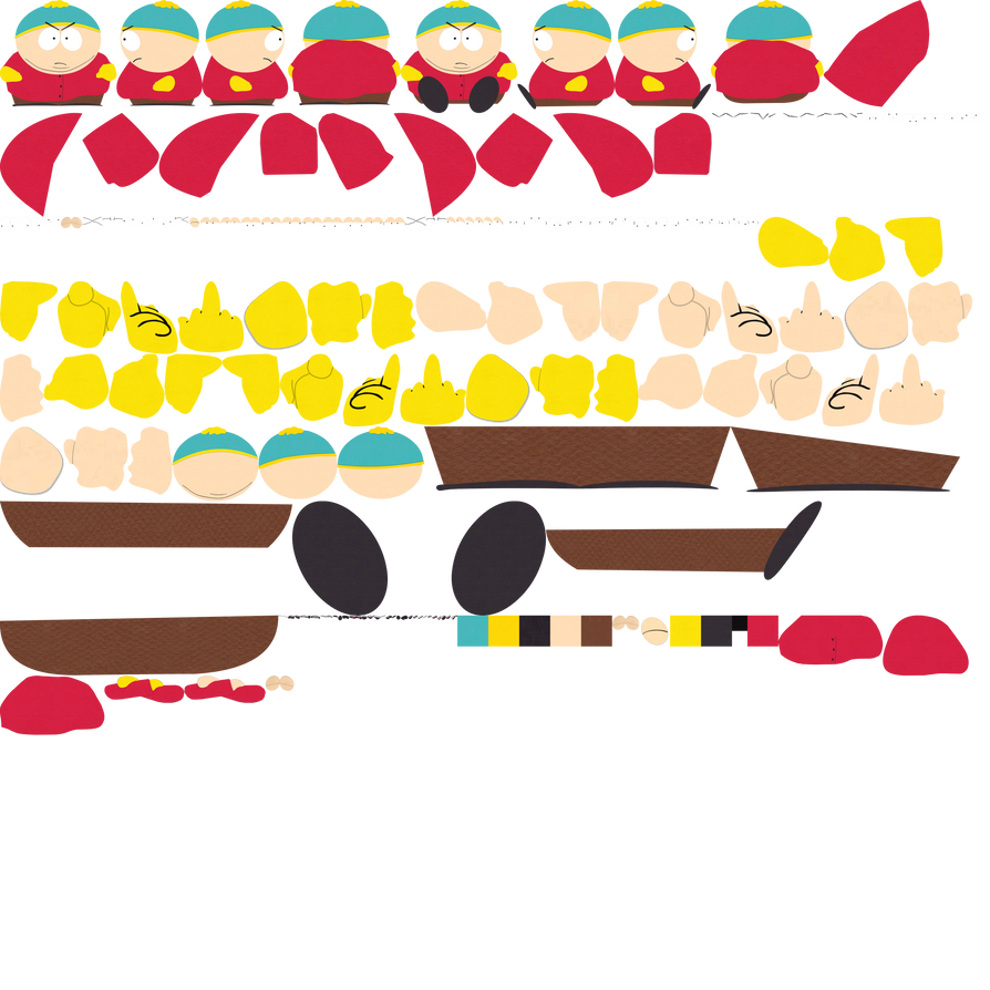 Cartman Character Rigs Eric Cartman Rig Sheet by IncinaNeverDies on DeviantArt