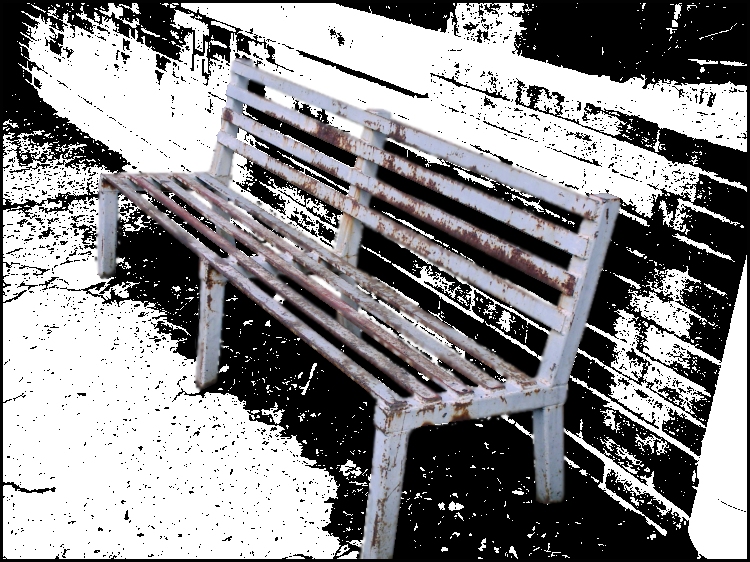 Rusted bench