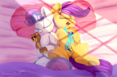 Sleepy Scoots And Sweetie  Morning