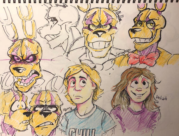 Springtrap Faces by SpoiledSpinach on DeviantArt