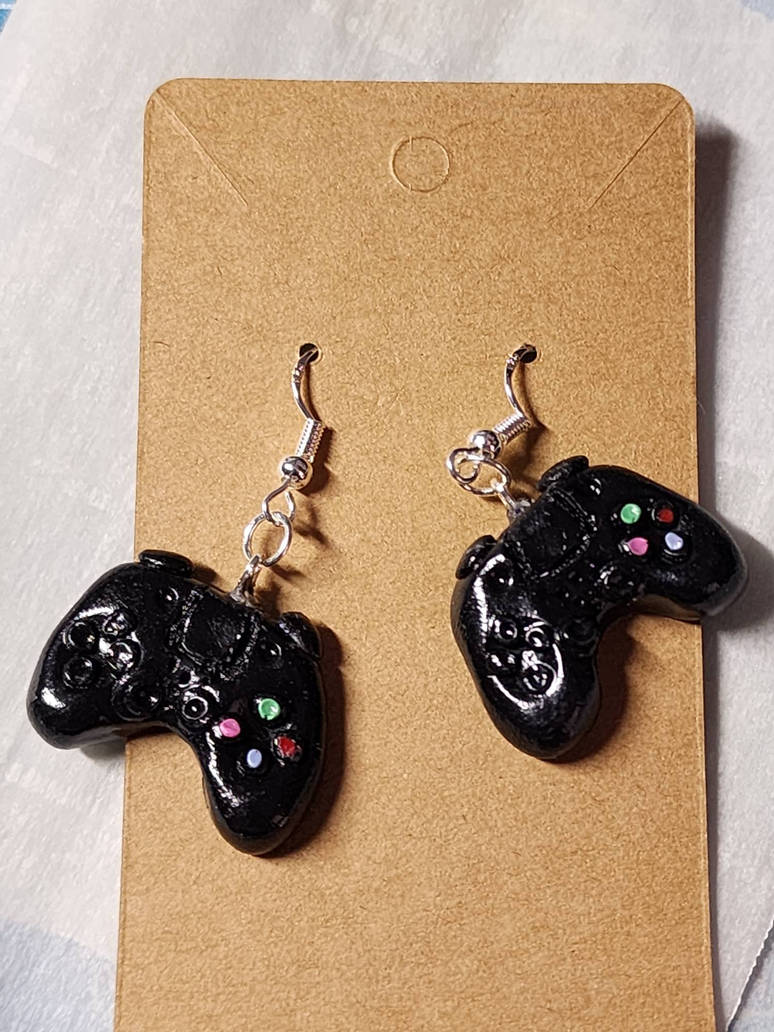 PlayStation controller earrings by ArmorOfFaith on DeviantArt