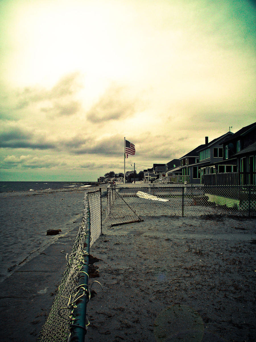 Beach and Flag