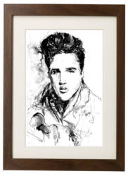 Elvis on black Ink