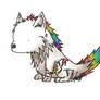 Chibi Rainbow Wolf