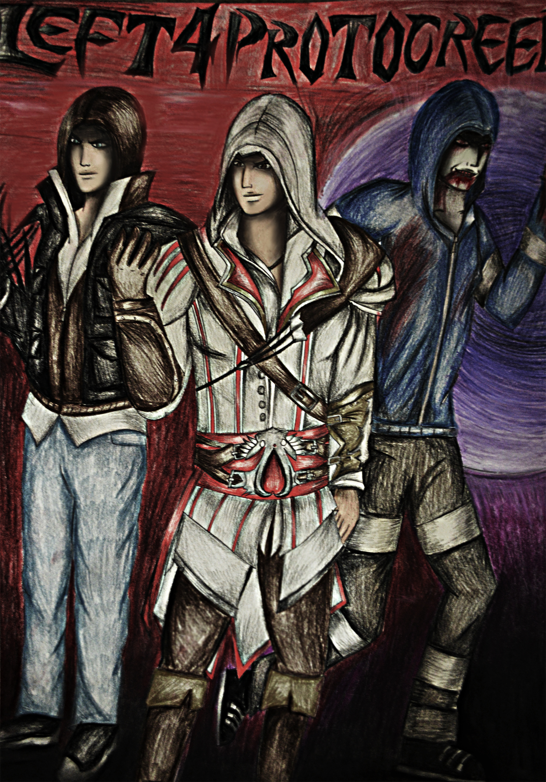 Left4ProtoCreed - Alex,Ezio and Hunter Poster