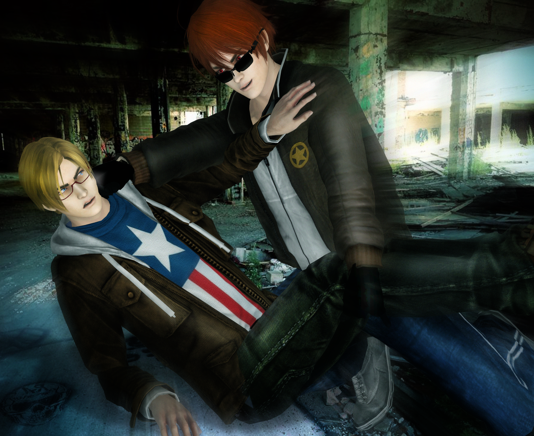 Hetalia - 1P VS 2P America Street Fight