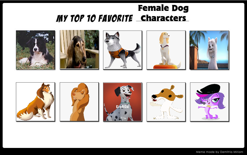 Deviantart Characters Dogs Top 10 Favorite Female Dog Characters by wardtroy855 on DeviantArt