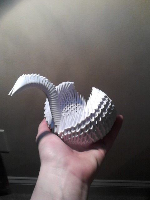 Origami swan