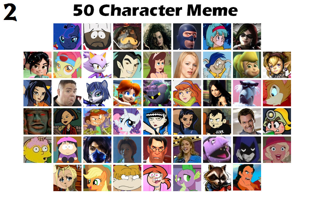 Characterization Meme 50 character Meme 2 by shadow0knight on DeviantArt