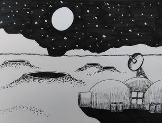 Inktober 2020, Day 15: Outpost