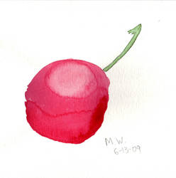 Cherry in watercolor