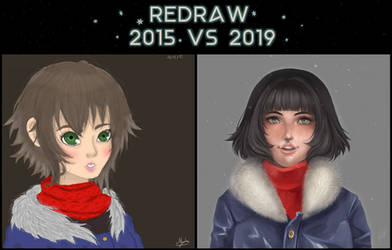 Winter Girl Redraw (2015 vs 2019)