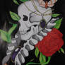 Skull with a rose