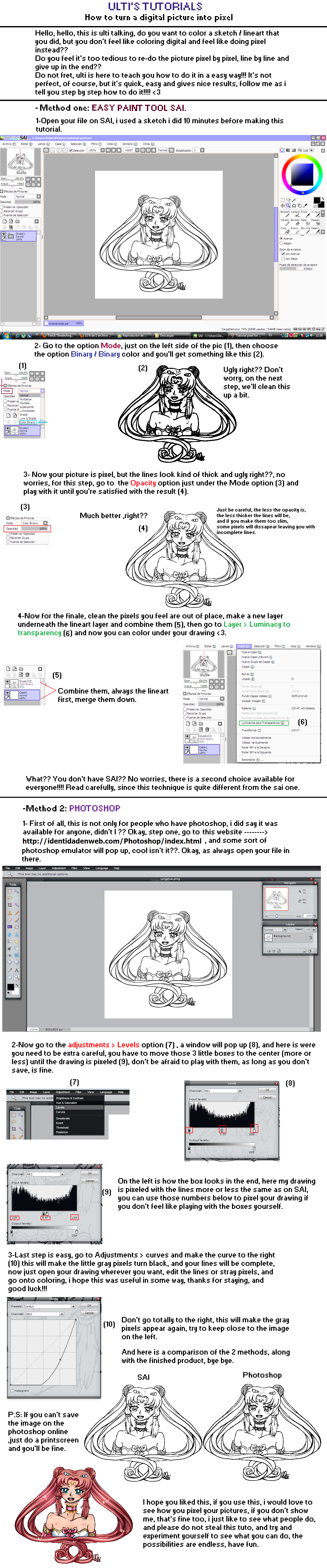 Let's pixel your pictures, Tutorial.