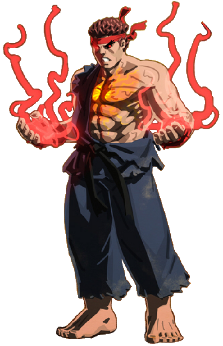 Evil Ryu (PNG) by Oceanchan12 on DeviantArt