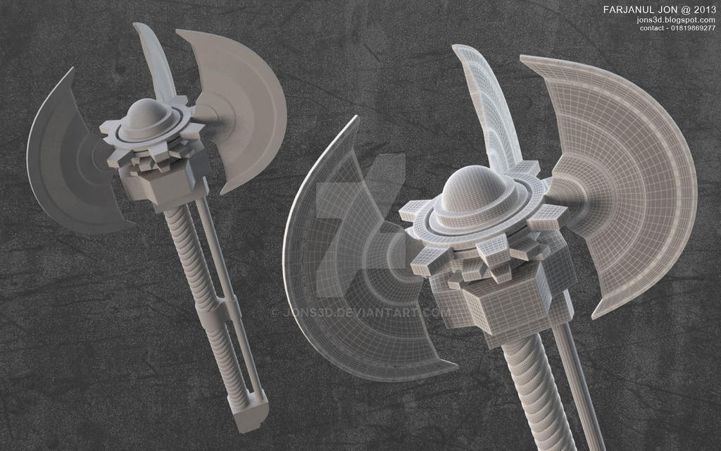 WEAPON MODELING (render 1) by jons3d on DeviantArt