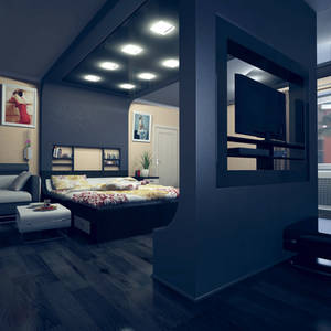 3D Rendering Interior (Night version).