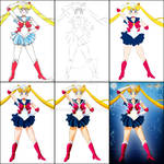 Usagi Tsukino - Sailor Moon by EvyLeeArt