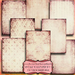 SHABBY WALLPAPER scrapbook collage sheet