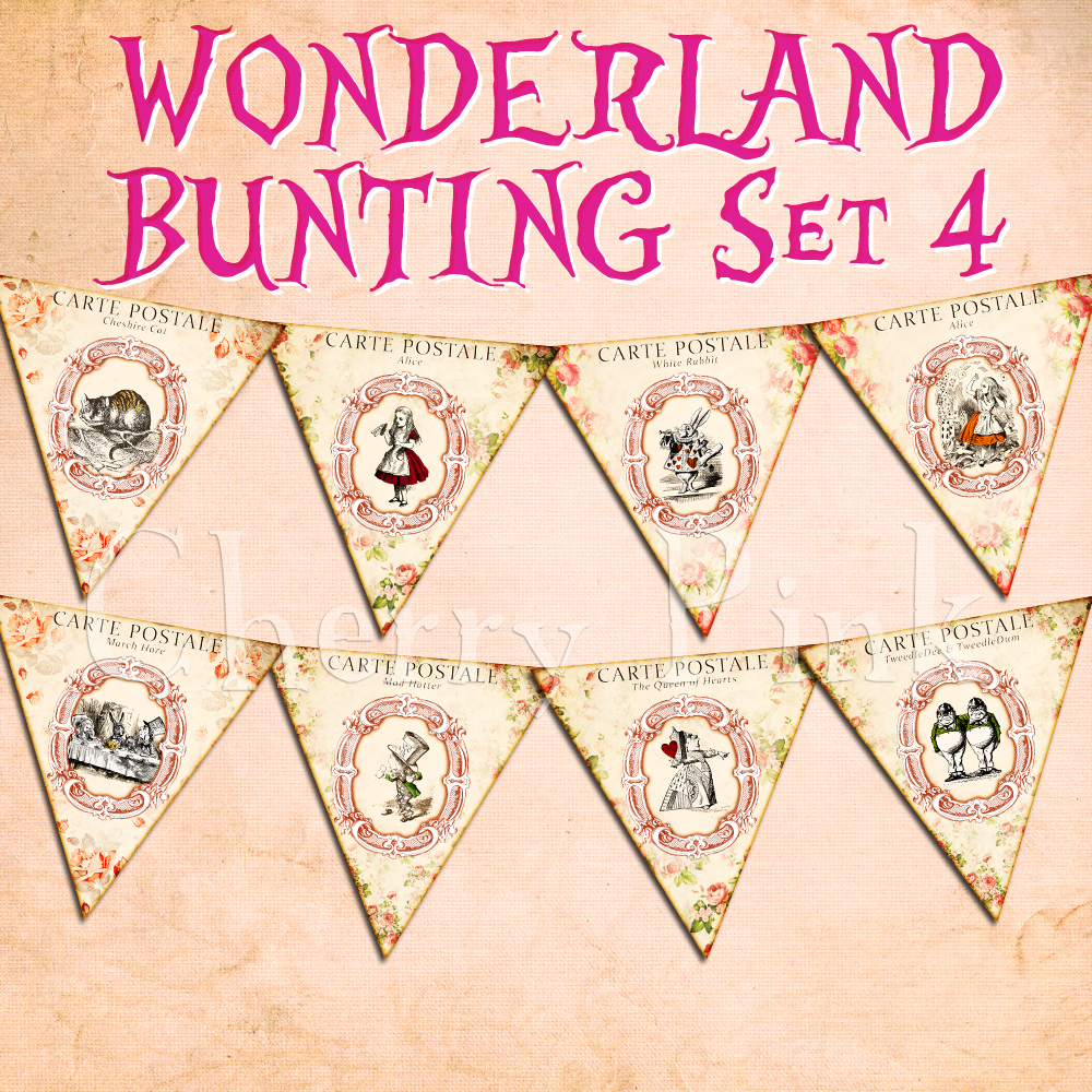 ALICE in WONDERLAND BUNTING by miabumbag on DeviantArt