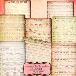 SHEET MUSIC Digital Collage Sheet
