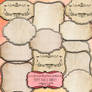 16 sepia Scrapbook Frames,