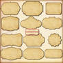 12 Digital Frames, old paper frames, vintage label